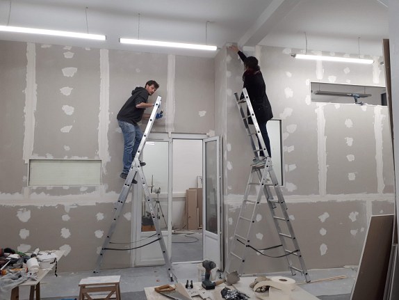 Le local de Projéta pendant les travaux