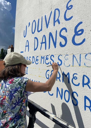 Fresque Germaine Dulac © Nathalie Papeil et © Patrice Lumeau © Emilie Lapeyre © Caroline Selmes © Plus de Couleurs