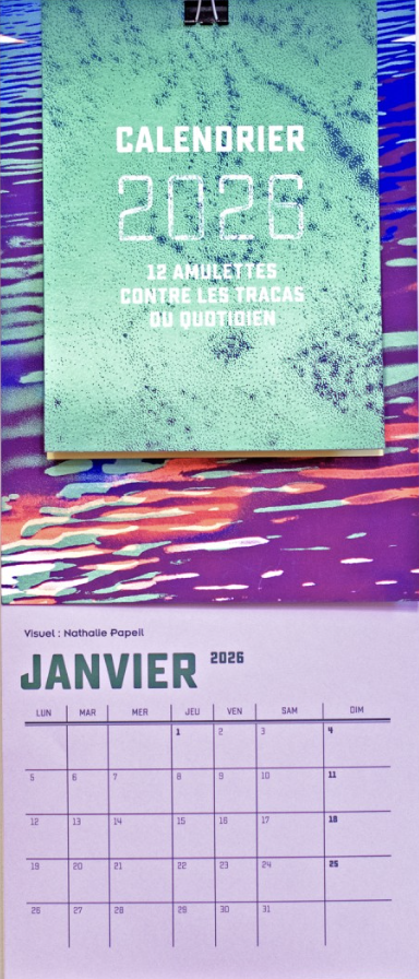 Calendrier sérigraphié 2026 de Projéta