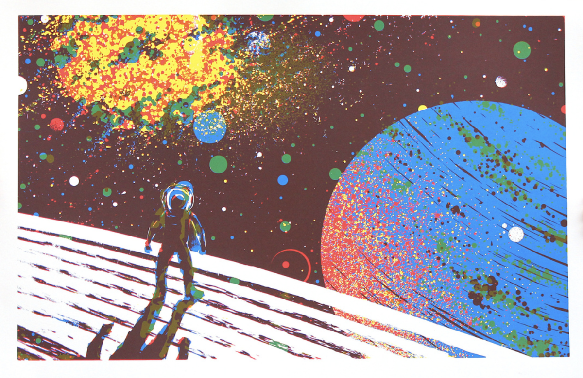 Sérigraphie « Cosmonaute » d'Alexis Grasset